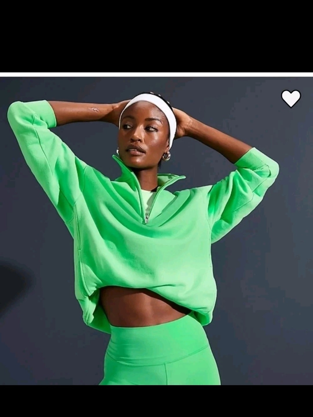Athleta Mint Green 1/4 Quarter Zip Fleece Sweatshirt Pullover Pockets Sz S#116